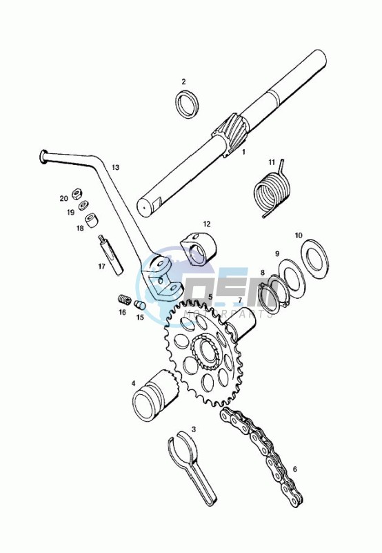 Kicker strarter mechanism