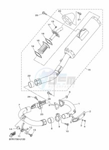 WR450F (B7R4) drawing EXHAUST