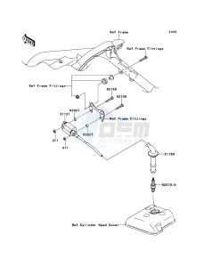 KFX450R KSF450BBF EU drawing Ignition System