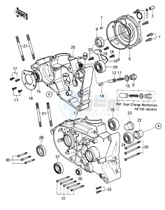 KE 100 A [KE100] (A9-A10) [KE100] drawing CRANKCASE -- KE100-A7_A8_A9_A10- -