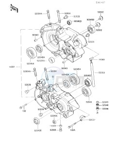 KX 500 D [KX500] (D1) [KX500] drawing CRANKCASE