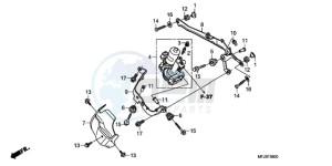 CBR600RA9 France - (F / ABS CMF MME) drawing FRONT POWER UNIT (CBR600RA)