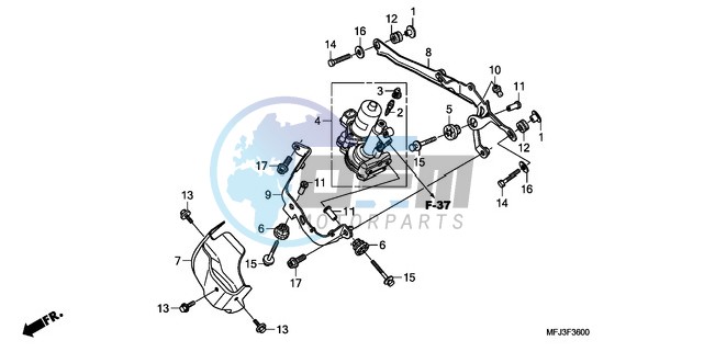 FRONT POWER UNIT (CBR600RA)