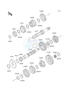 KDX 200 H (H10-H11) drawing TRANSMISSION