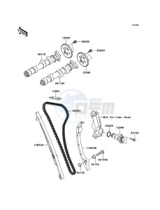 VERSYS KLE650CDF XX (EU ME A(FRICA) drawing Camshaft(s)/Tensioner