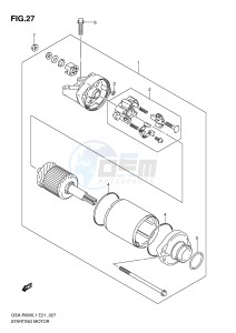 GSX-R600 (E21) drawing STARTING MOTOR