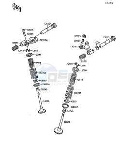 KSF 250 A [MOJAVE 250] (A8-A9) [MOJAVE 250] drawing VALVE-- S- -