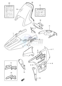 DR800S (E4) drawing COWLING BODY (MODEL P)