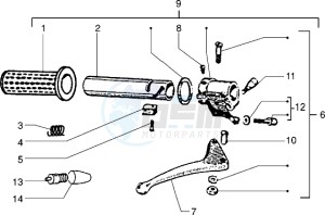 Ciao 50 drawing Throttle twist grip