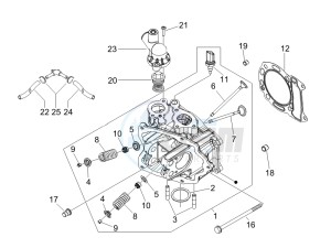 Runner 125 VX 4t SC e3 drawing Cilinder head unit - Valve