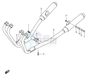 GSX600F (E2) Katana drawing MUFFLER