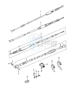 KX 125 (-A) drawing CABLES -- 74-76 KX125_A_A3- -