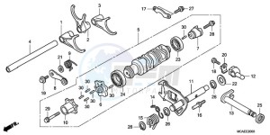 GL1800A NZ - (NZ) drawing GEARSHIFT DRUM/SHIFT FORK