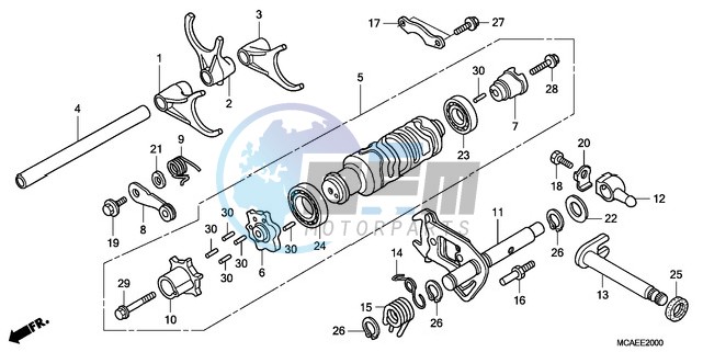 GEARSHIFT DRUM/SHIFT FORK