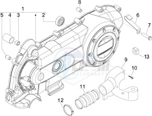 LXV 50 4T 2V 25 Kmh B-NL drawing Crankcase cover and cooling