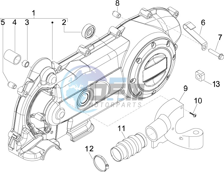 Crankcase cover and cooling