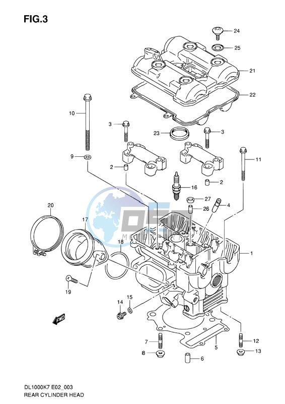 REAR CYLINDER HEAD