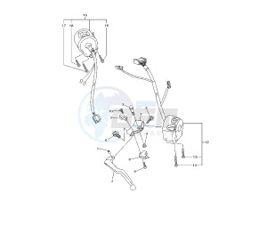 XJ6-F DIVERSION 600 drawing HANDLE SWITCH AND LEVER