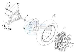 X7 250 ie Euro 3 drawing Rear Wheel