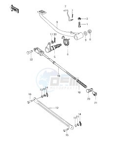 KZ 650 F (F1) drawing BRAKE PEDAL_TORQUE LINK