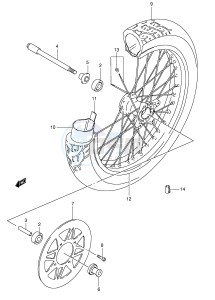 LS650 (E3-E28) SAVAGE drawing FRONT WHEEL