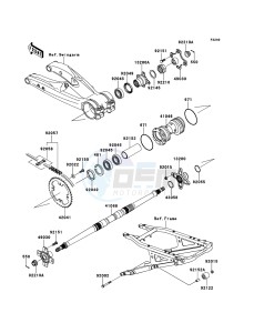 KFX450R KSF450BBF EU drawing Rear Hub