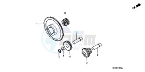 TRX250XD TRX250X Australia - (U) drawing STARTING GEAR