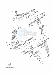 YFM700FWB YFM70KDHK (B6K6) drawing FRONT SUSPENSION & WHEEL