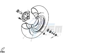 DXR - 200 CC VTHSM1B1A drawing FRONT WHEEL DRUM BRAKE