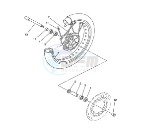 XT X 660 drawing FRONT WHEEL