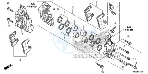 CB1100AE CB1100 ABS UK - (E) drawing FRONT BRAKE CALIPER