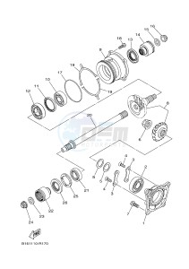 YFM700FWAD GRIZZLY 700 (2UDD) drawing MIDDLE DRIVE GEAR