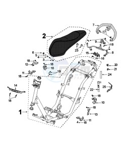 KISBEE 4T OY D drawing FRAME AND SADDLE