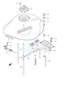 GSF1200 (E2) Bandit drawing FUEL TANK (MODEL K4)