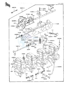 KZ 550 A (A3-A4) drawing CARBURETOR ASSY -- KZ550-A3- -