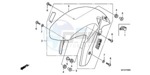 CB1000RA9 UK - (E / ABS MPH) drawing FRONT FENDER