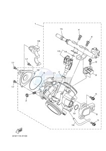 YFM700FWAD YFM70GPSH GRIZZLY 700 EPS SPECIAL EDITION (2UDM) drawing THROTTLE BODY ASSY 1