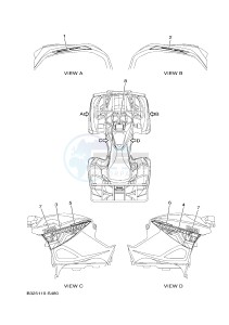 YFM700FWBD YFM70KPSH KODIAK 700 EPS SPECIAL EDITION (B328) drawing GRAPHICS