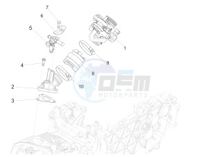 SPRINT 150 4T 3V IE NOABS E3 (APAC) drawing Throttle body - Injector - Union pipe