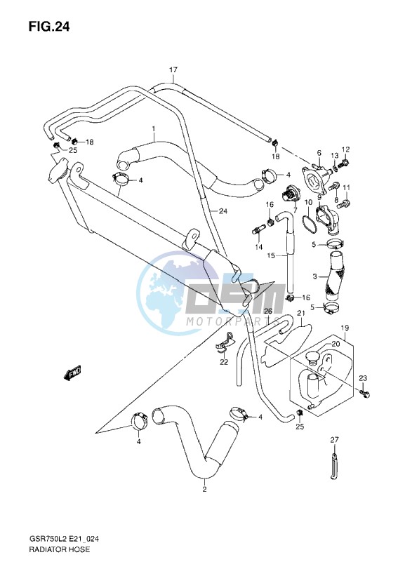 RADIATOR HOSE L2-L5