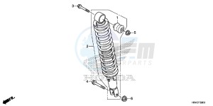 TRX500FE2H Europe Direct - (ED) drawing REAR CUSHION