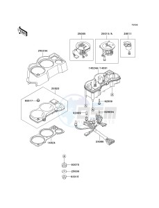 EX 250 F [NINJA 250R] (F15-F19) [NINJA 250R] drawing METER-- S- -