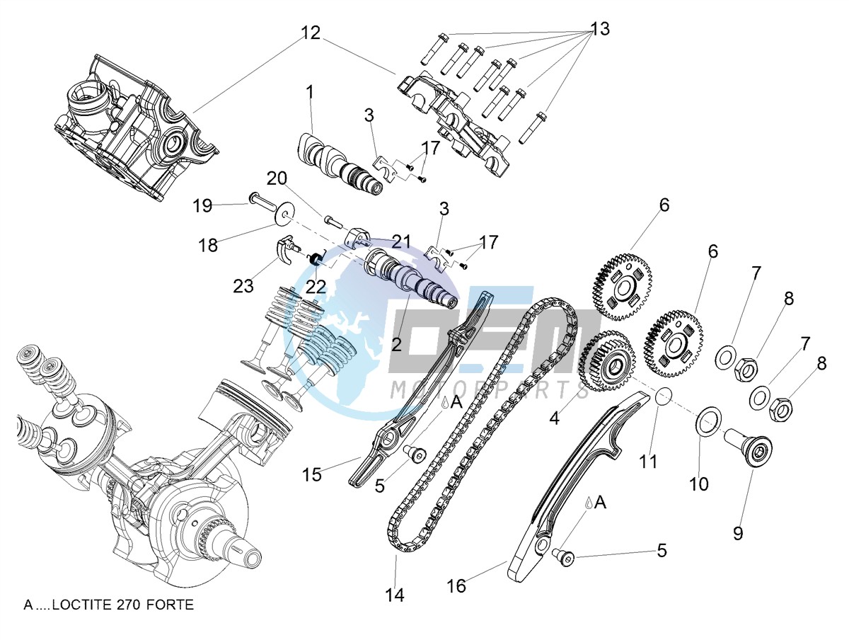 Rear cylinder timing system