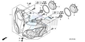 CBR1000RRA F / CMF drawing HEADLIGHT