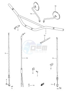 TS185ER (E1) drawing HANDLEBAR (TS185ERCV P9 TS185ERW E1 TS185ERX E71)