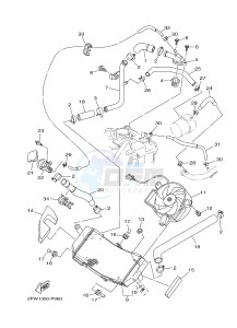 XP500A T-MAX 530 (2PWM) drawing RADIATOR & HOSE