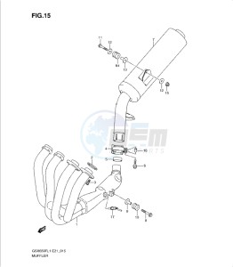 GSXF650 drawing MUFFLER