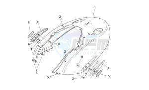 Mojito 125-150 drawing Rear body - Rear fairing