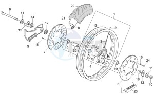 MX 50 drawing Rear wheel - Supermotard