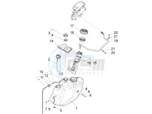 X10 350 4t 4v ie e3 drawing Fuel Tank